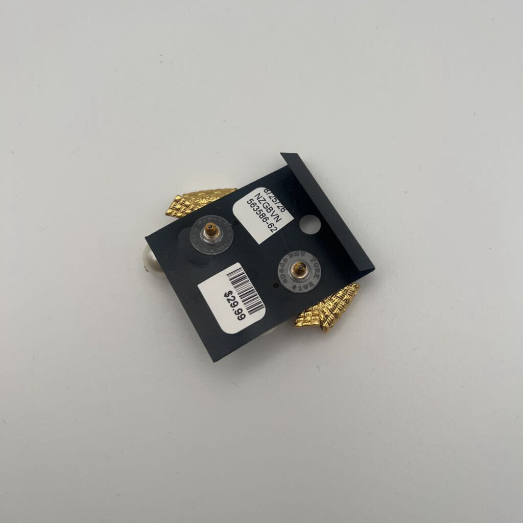 Kate Spade Gold/ Pearl Bow Earrings