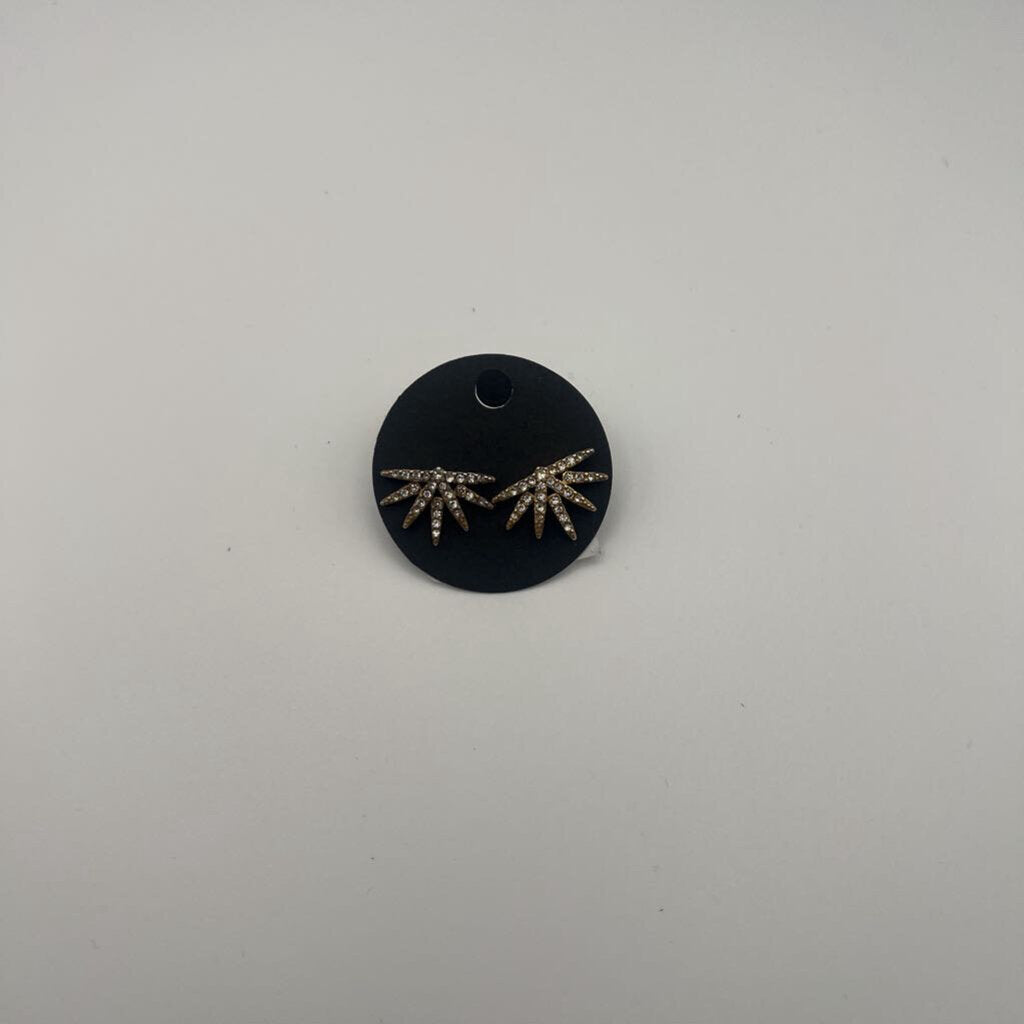 Gold/ Rhinstone Stud Earrings