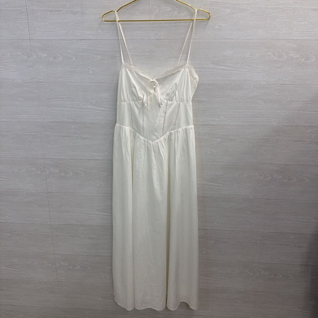 White Coreset Top Midi Dress Extra Large