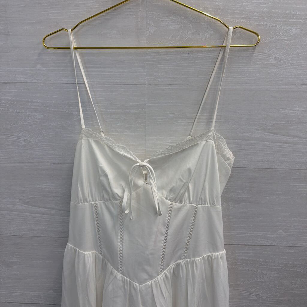 White Coreset Top Midi Dress Extra Large