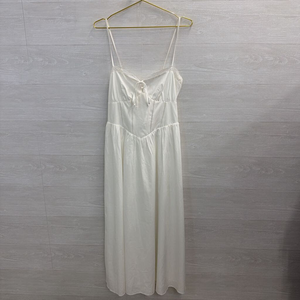 White Coreset Top Midi Dress Extra Large