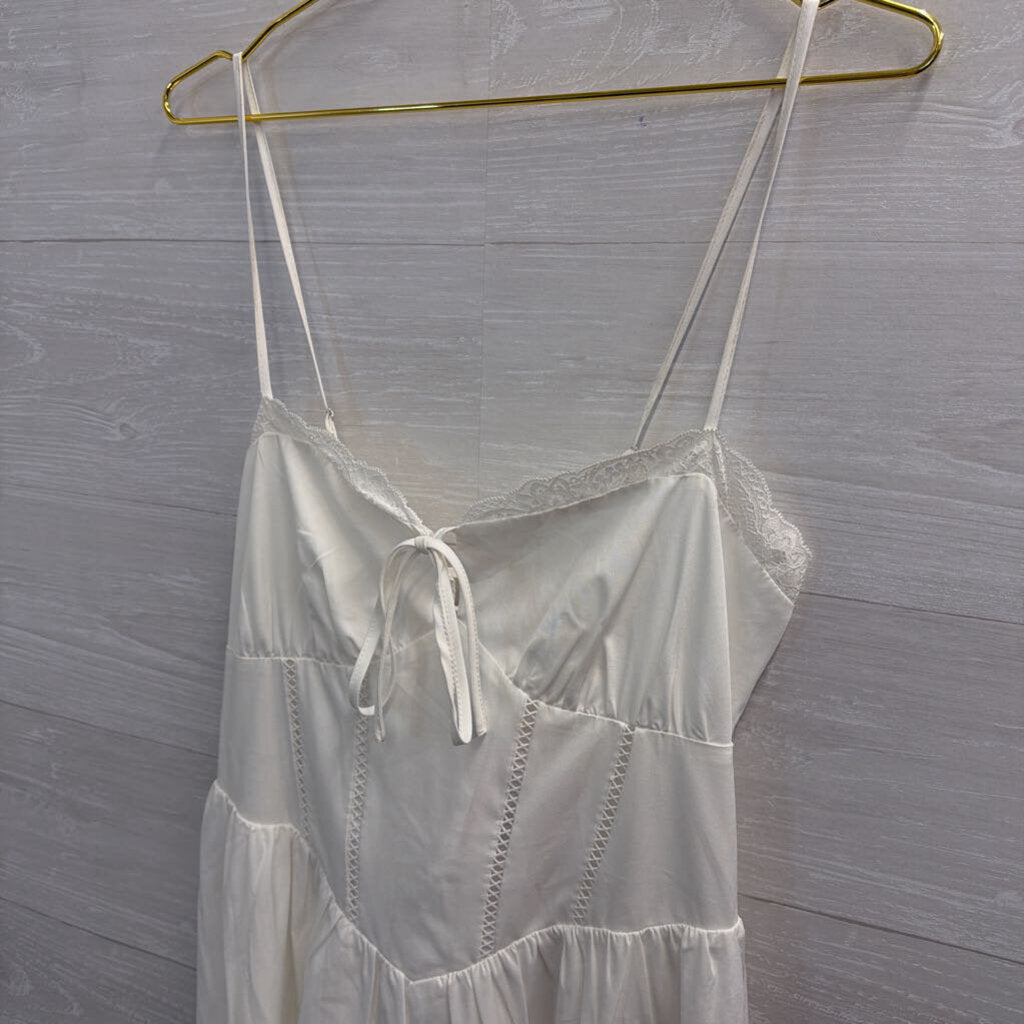 White Coreset Top Midi Dress Extra Large