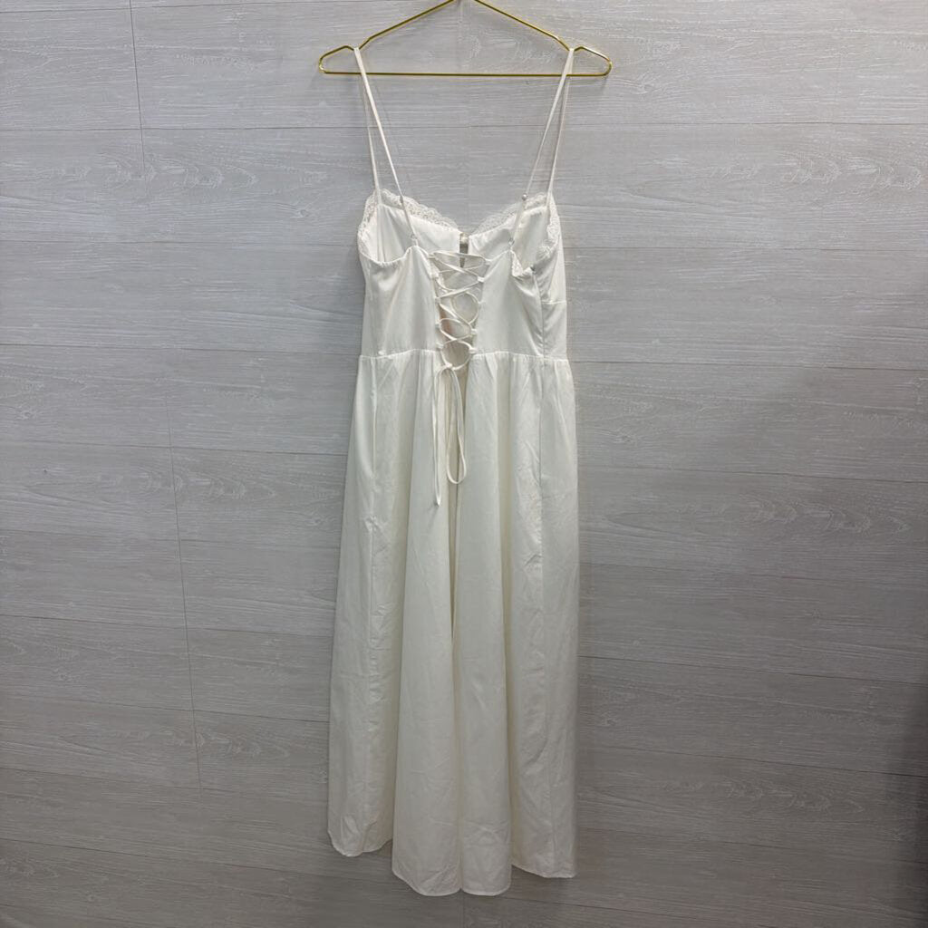 White Coreset Top Midi Dress Extra Large