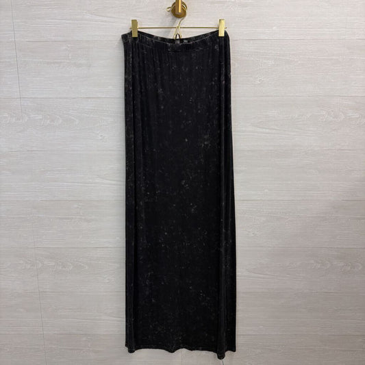 POL Black Print Maxi Skirt Large