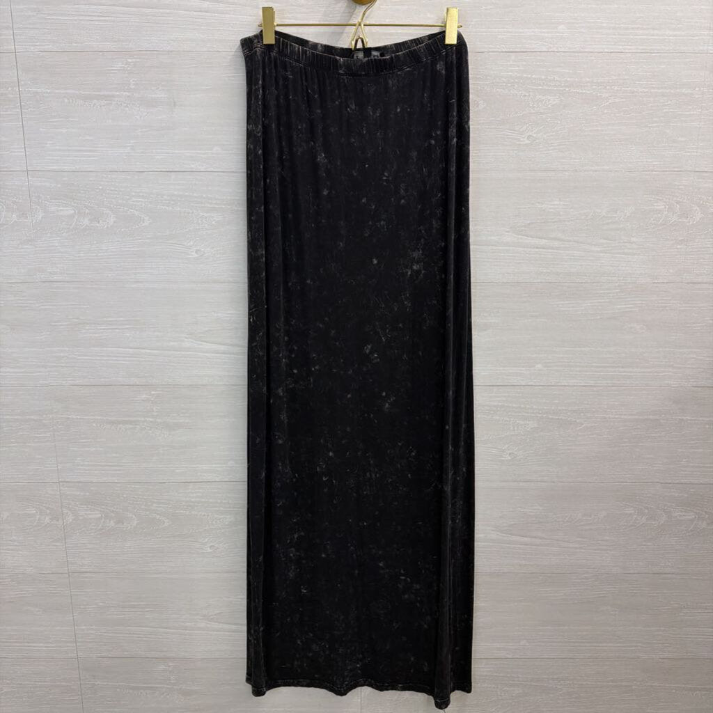 POL Black Print Maxi Skirt Large