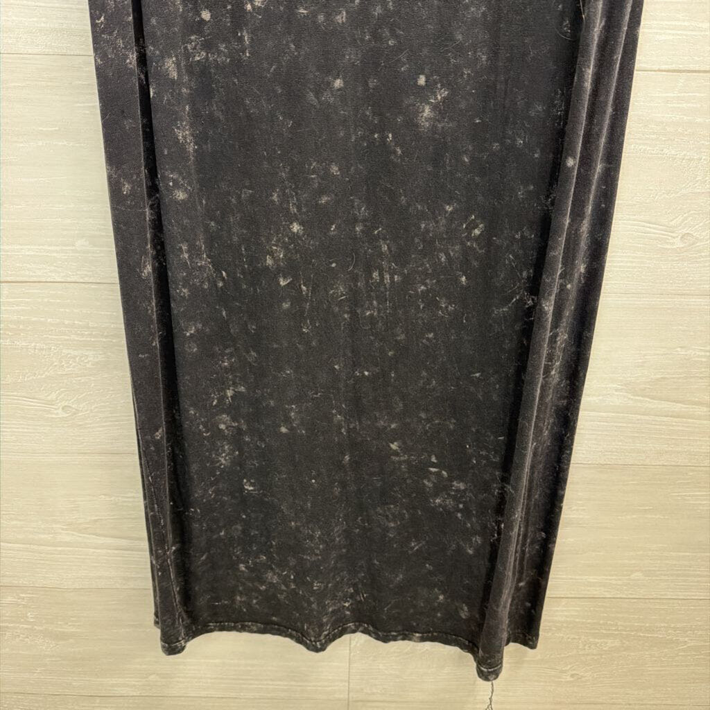 POL Black Print Maxi Skirt Large
