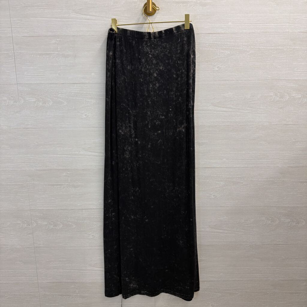 POL Black Print Maxi Skirt Large