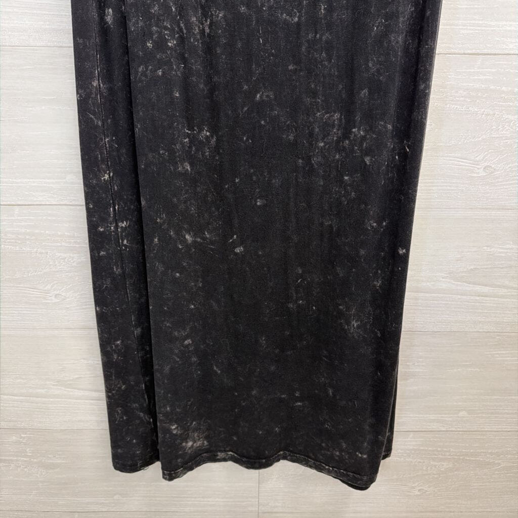 POL Black Print Maxi Skirt Large