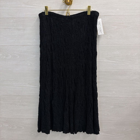 Sno Skins Black Textured Midi Skirt Large