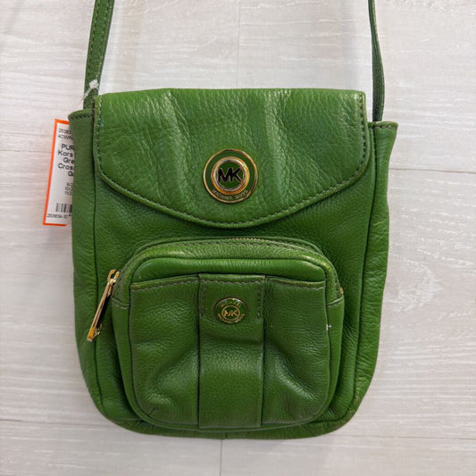 Michael Kors Green Leather Crossbody Purse
