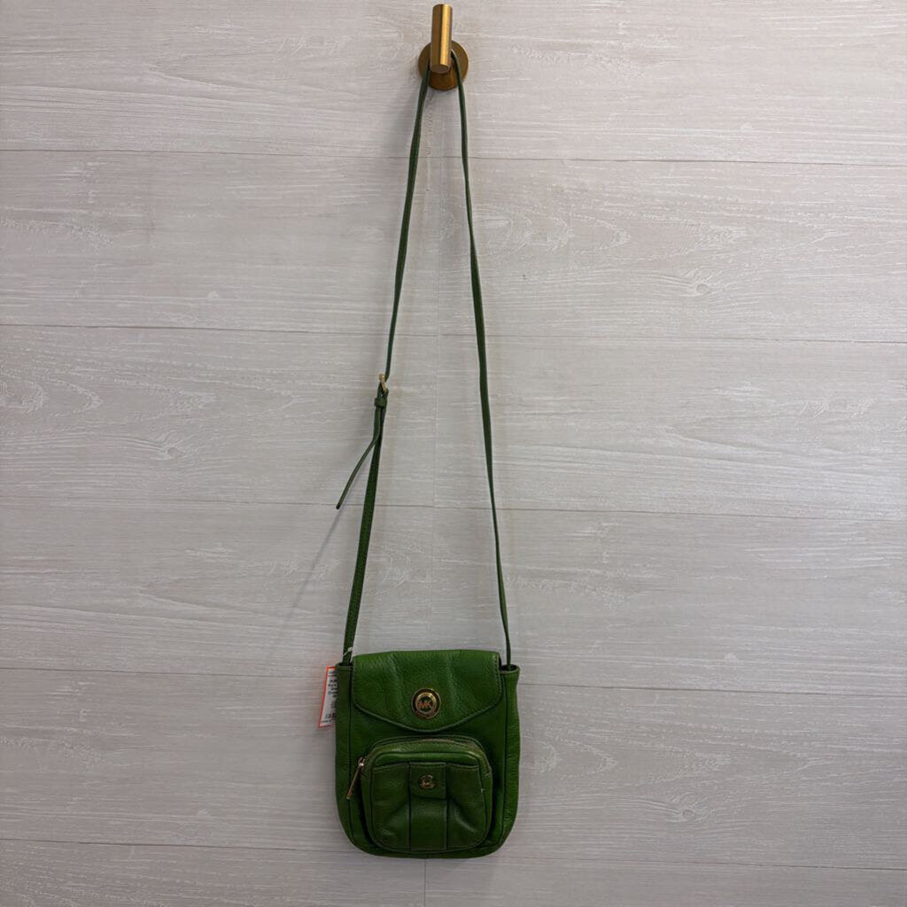 Michael Kors Green Leather Crossbody Purse