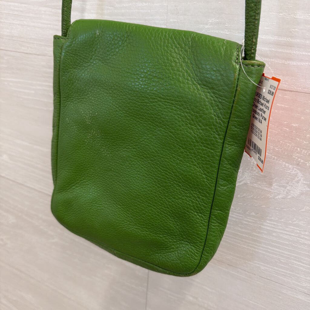 Michael Kors Green Leather Crossbody Purse