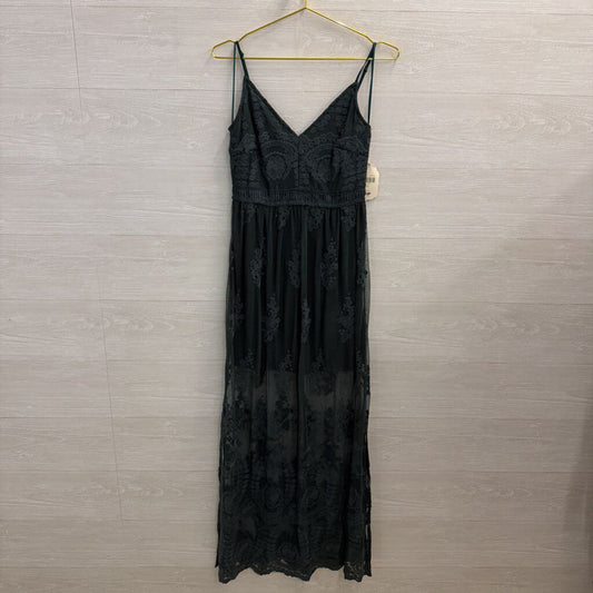 Altar'd State Green Lace Sleeveless Maxi Dress Small