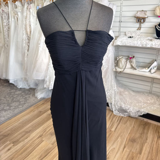 Gilar Black 100% Silk Long Formal Dress Small