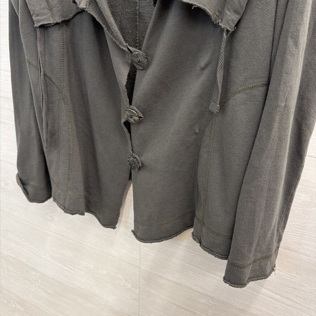 Lucky Brand Green Long Sleeve Button Front Top Large