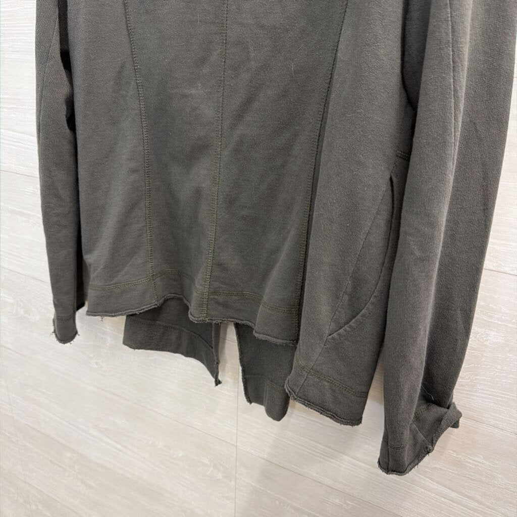 Lucky Brand Green Long Sleeve Button Front Top Large