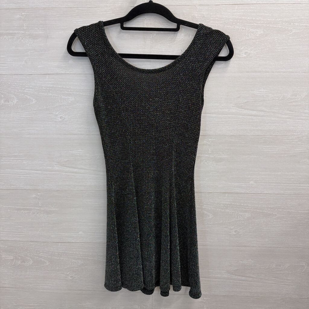 Deb Black/ Silver Shimmer Sleeveless Mini Dress Small