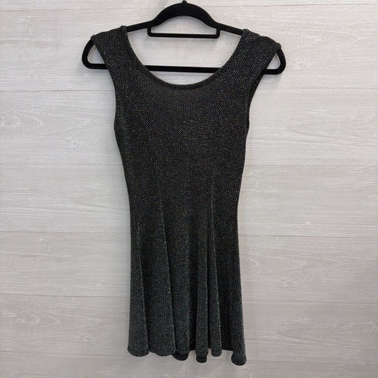 Deb Black/ Silver Shimmer Sleeveless Mini Dress Small