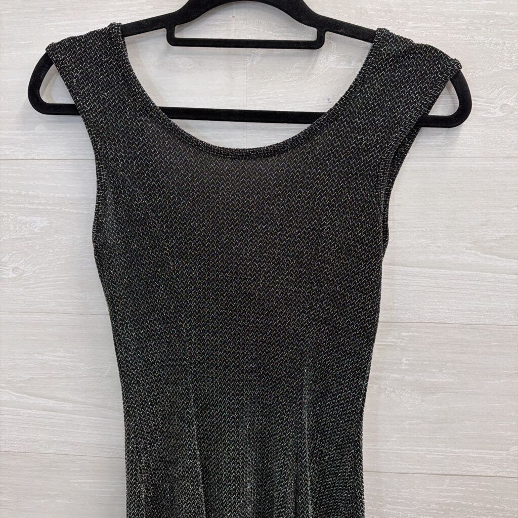 Deb Black/ Silver Shimmer Sleeveless Mini Dress Small