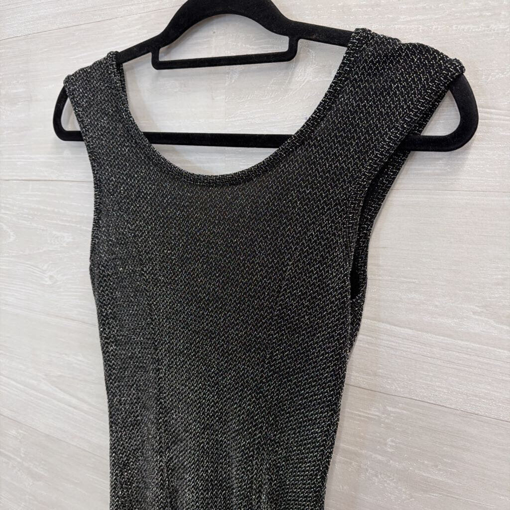 Deb Black/ Silver Shimmer Sleeveless Mini Dress Small