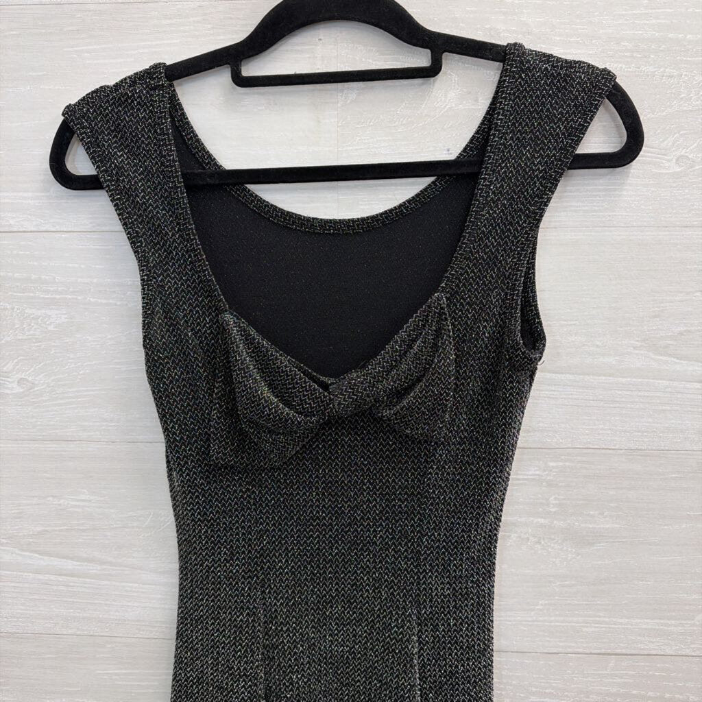 Deb Black/ Silver Shimmer Sleeveless Mini Dress Small