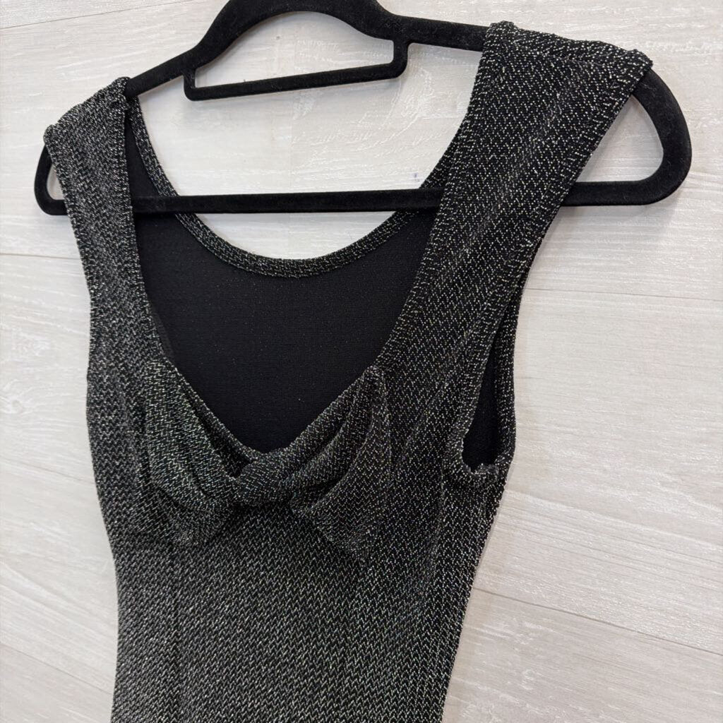 Deb Black/ Silver Shimmer Sleeveless Mini Dress Small