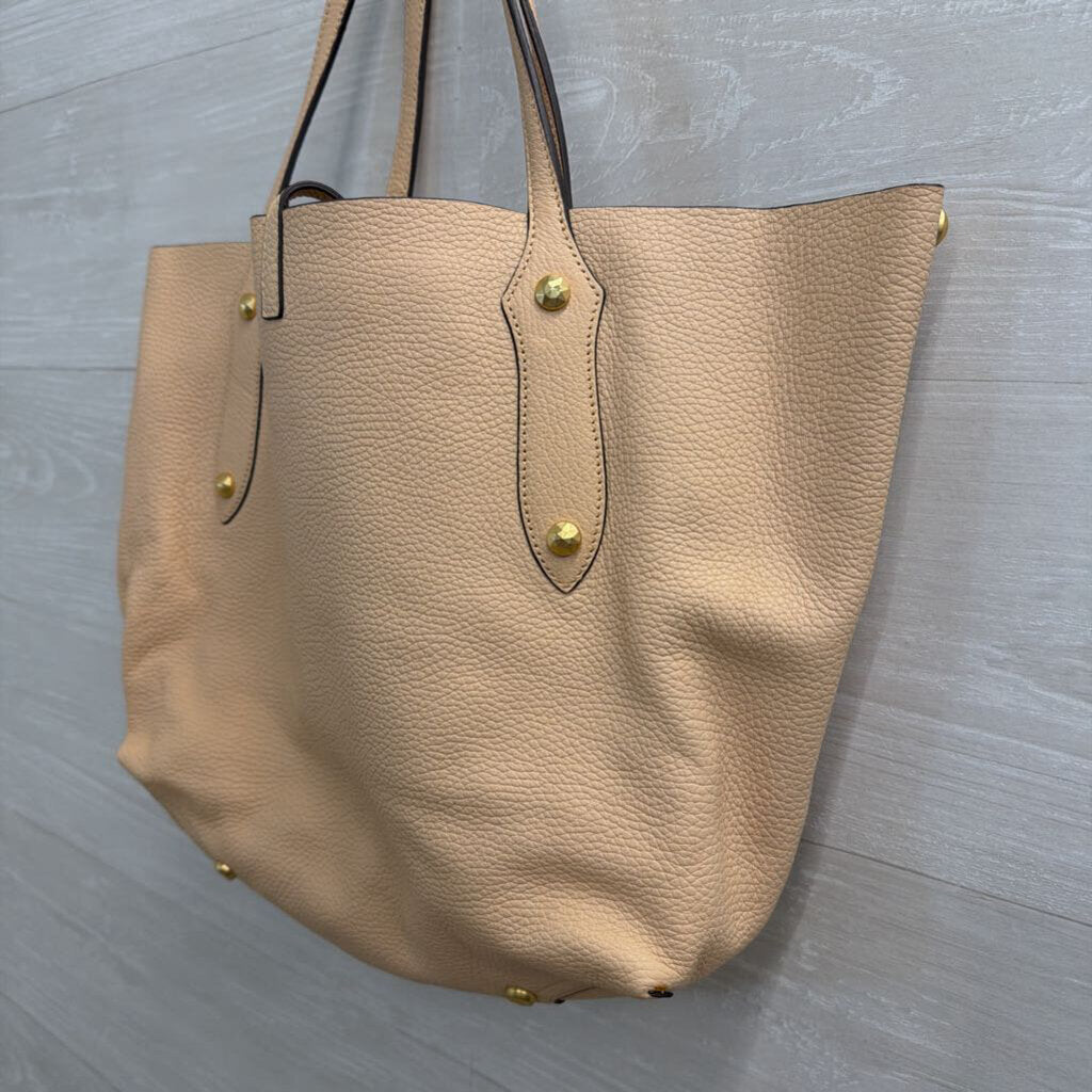 Annabel Ingall Pink Pebbled Leather Shoulder Tote Purse