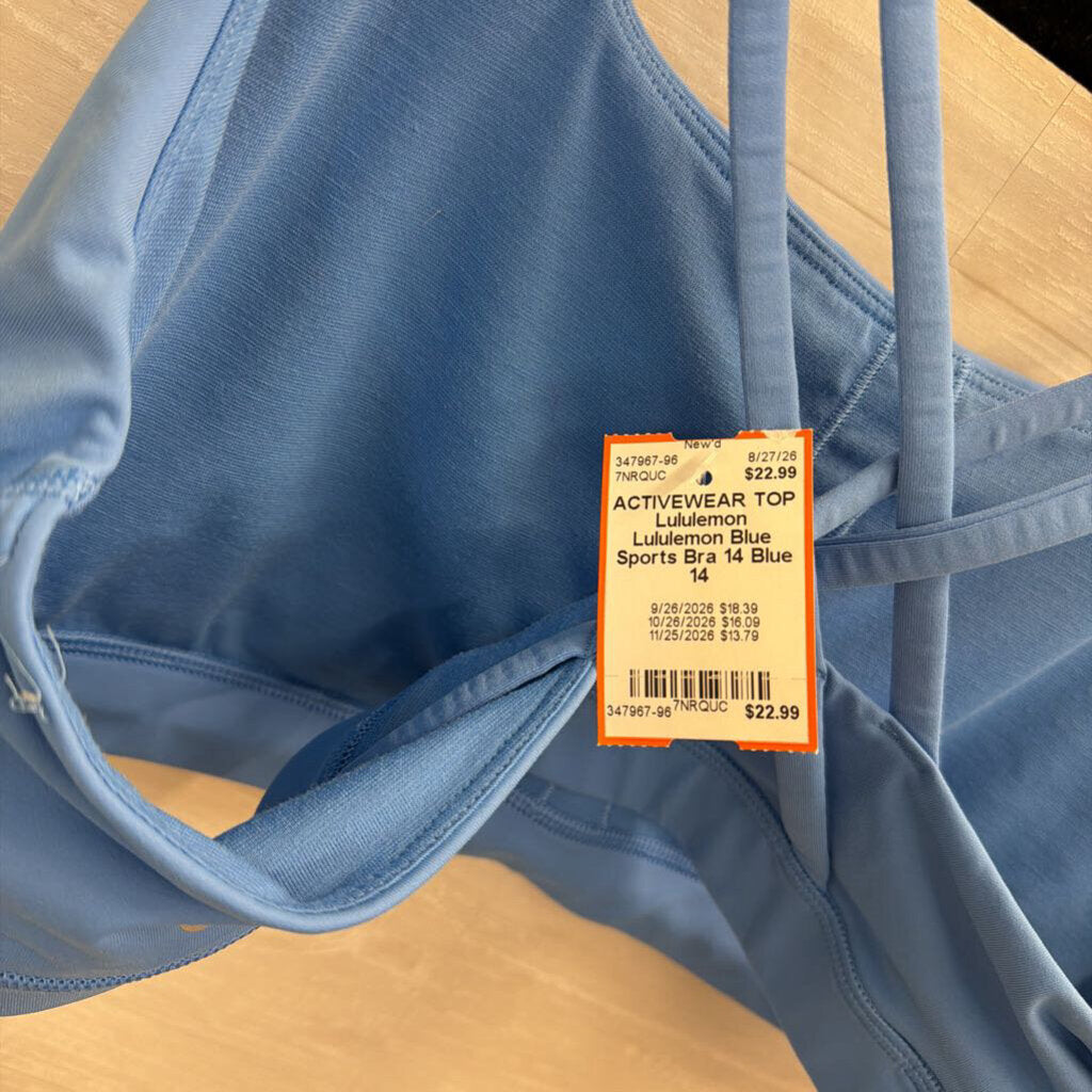 Lululemon Blue Sports Bra 14