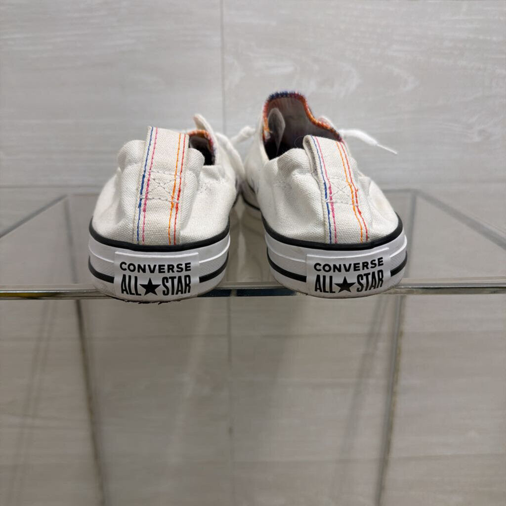 Converse All Star White/ Multi Stitch Shoreline Slip On Sneakers 11