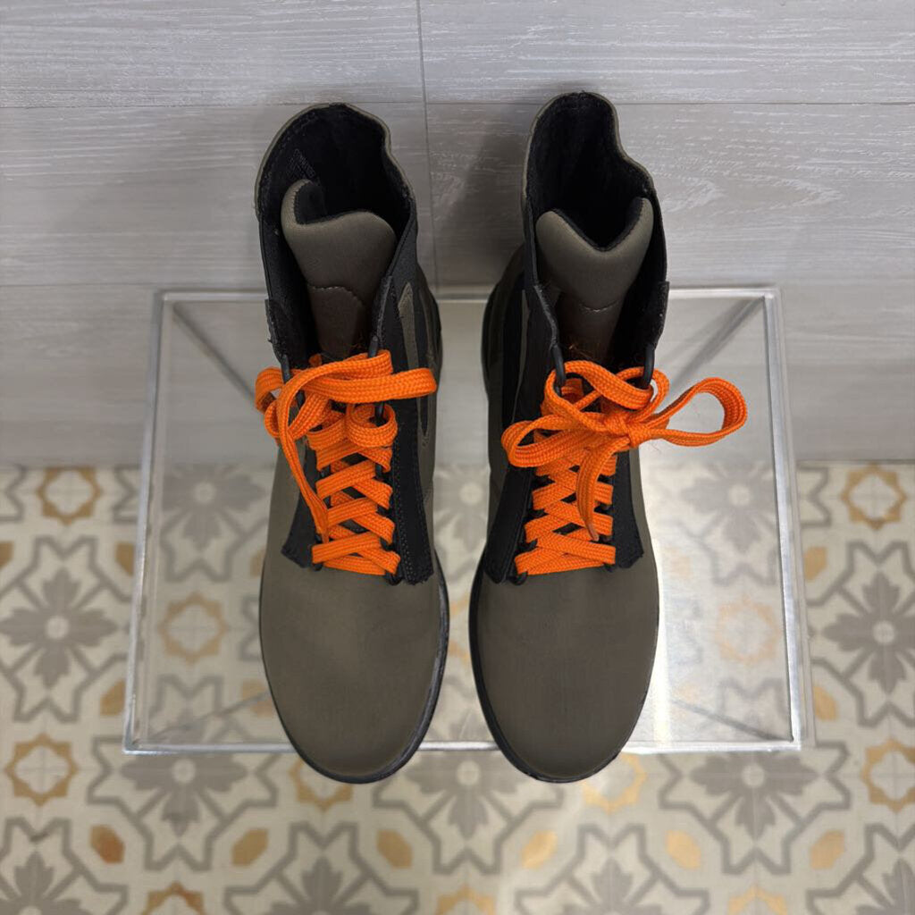 OTBT Green/ Orange Laces Commander Combat Hiking Boots 7