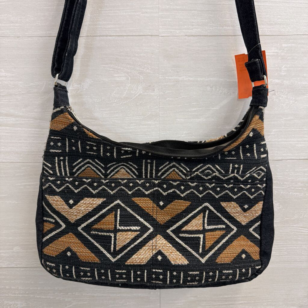 Black/ Beige Print Purse