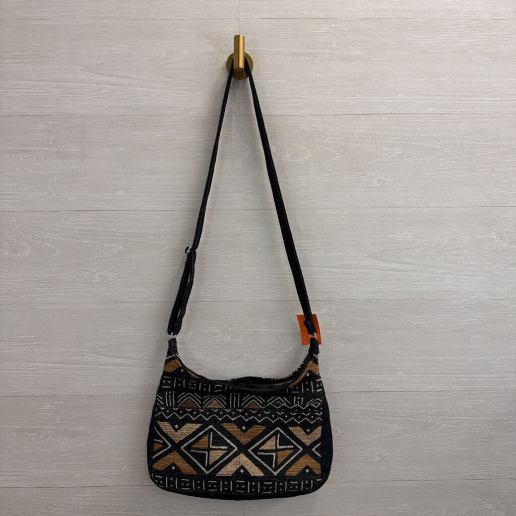 Black/ Beige Print Purse