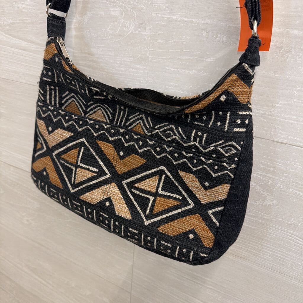 Black/ Beige Print Purse