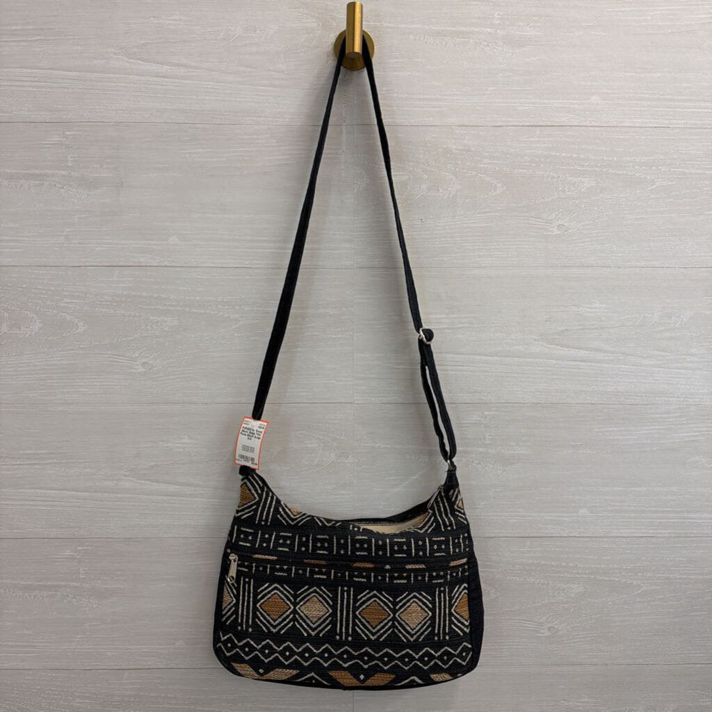 Black/ Beige Print Purse