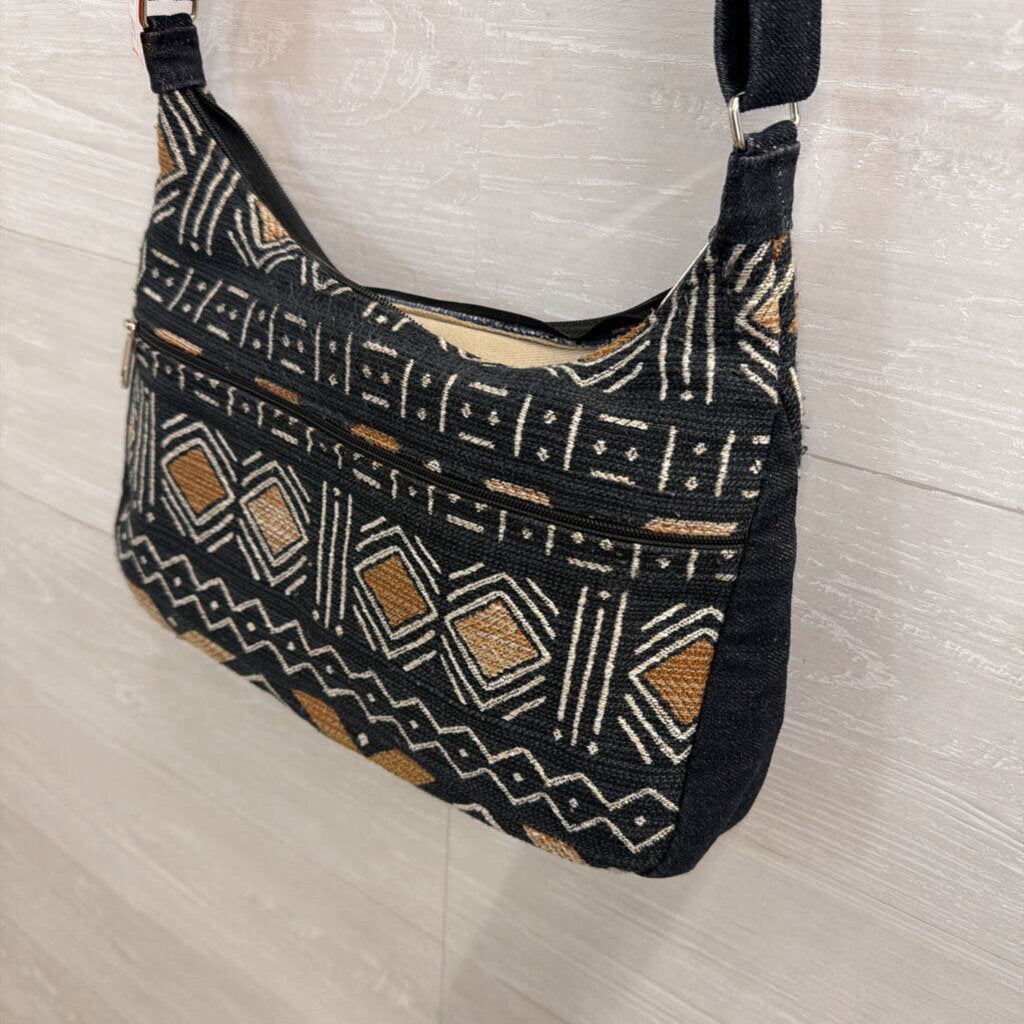Black/ Beige Print Purse