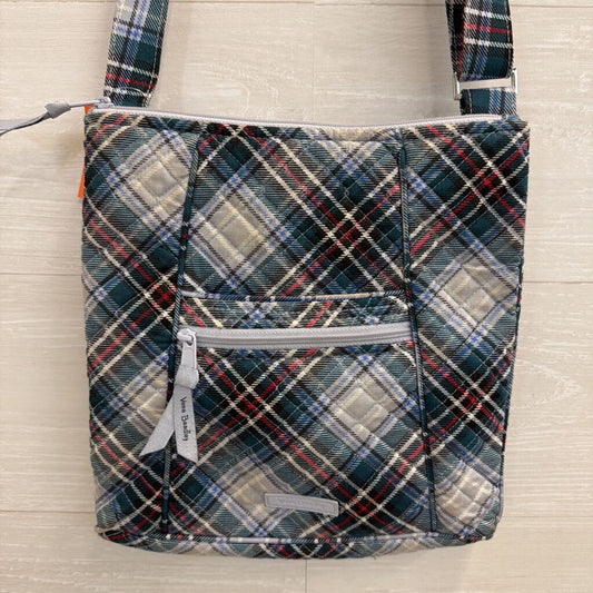 Vera Bradley Blue/ Multi Plaid Quilted Crossbody Purse