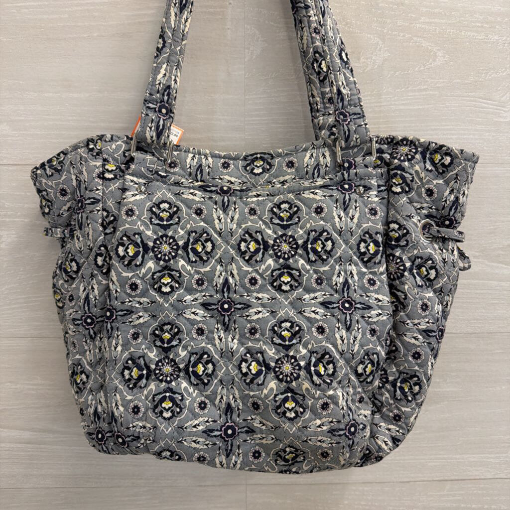 Vera Bradley Grey/ Blue Print Shoulder Purse