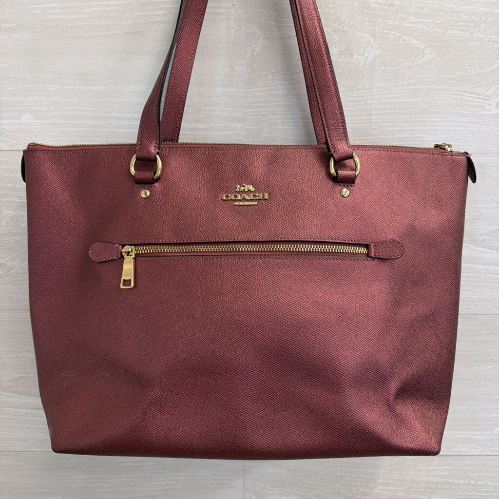 Coach Burgundy Leather Gallery Tote Purse