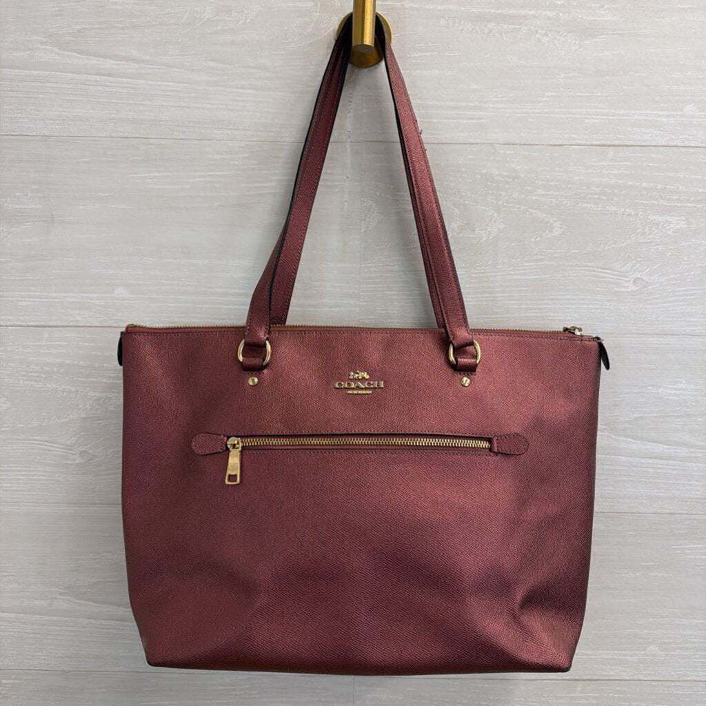 Coach Burgundy Leather Gallery Tote Purse