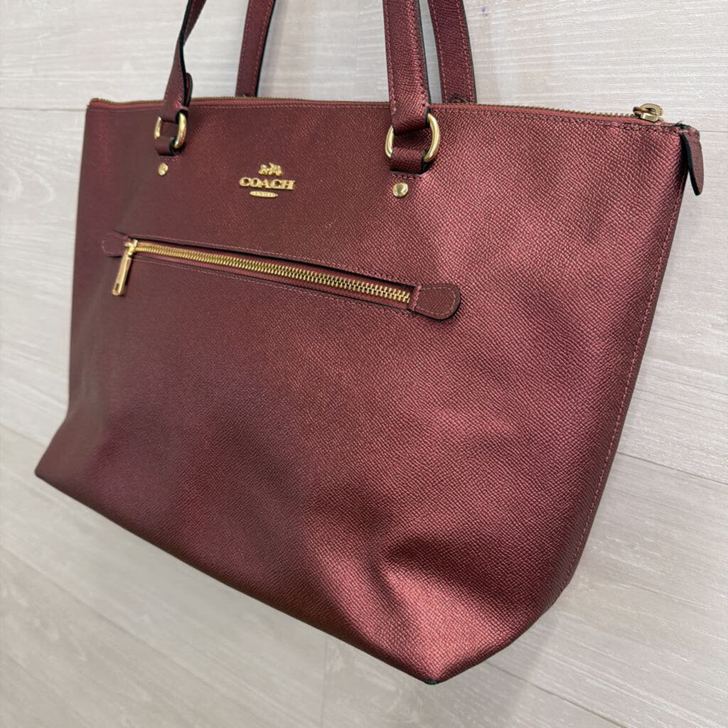 Coach Burgundy Leather Gallery Tote Purse