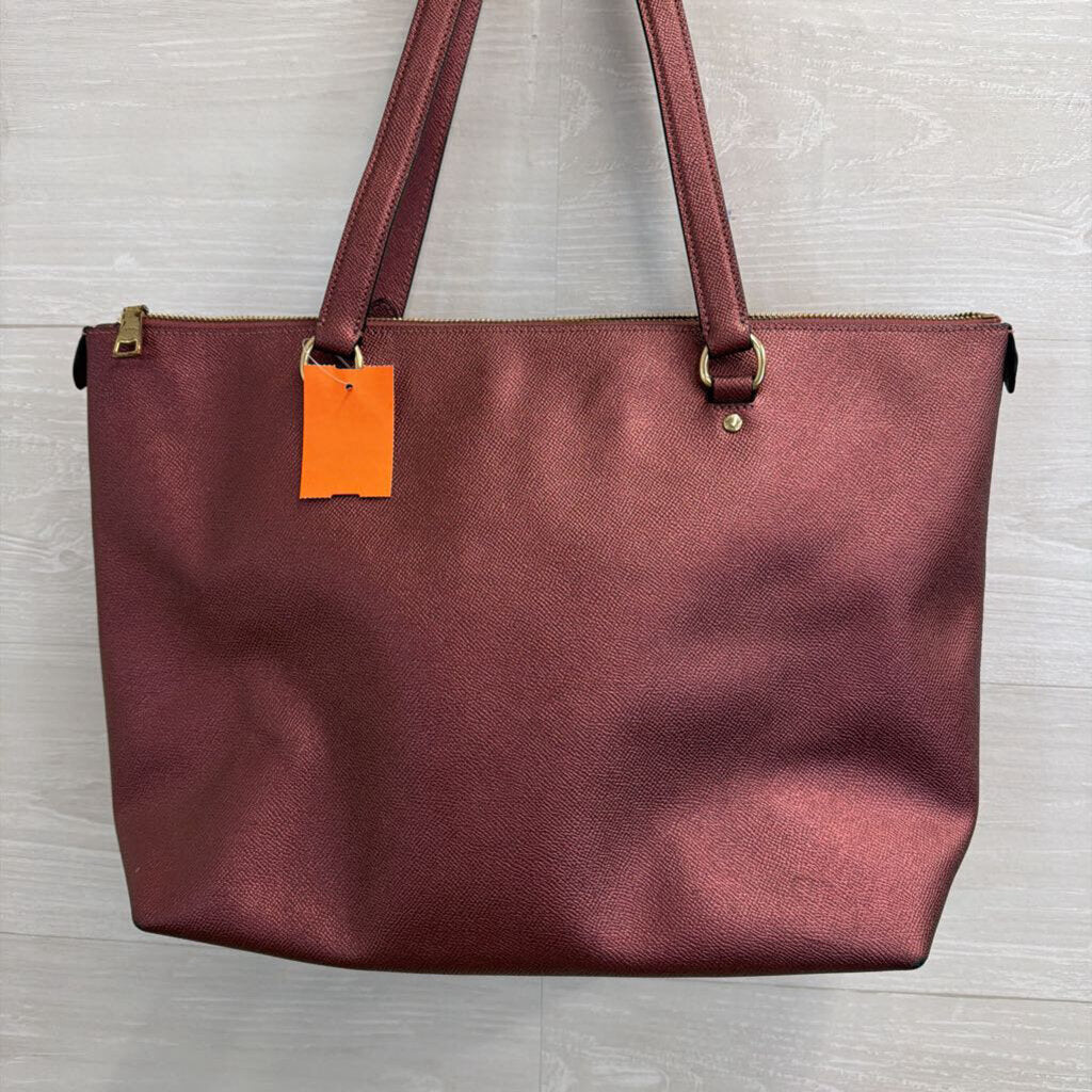 Coach Burgundy Leather Gallery Tote Purse