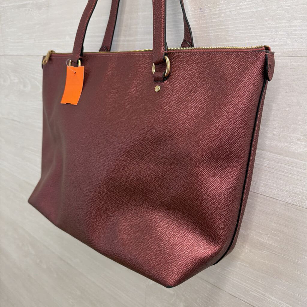 Coach Burgundy Leather Gallery Tote Purse