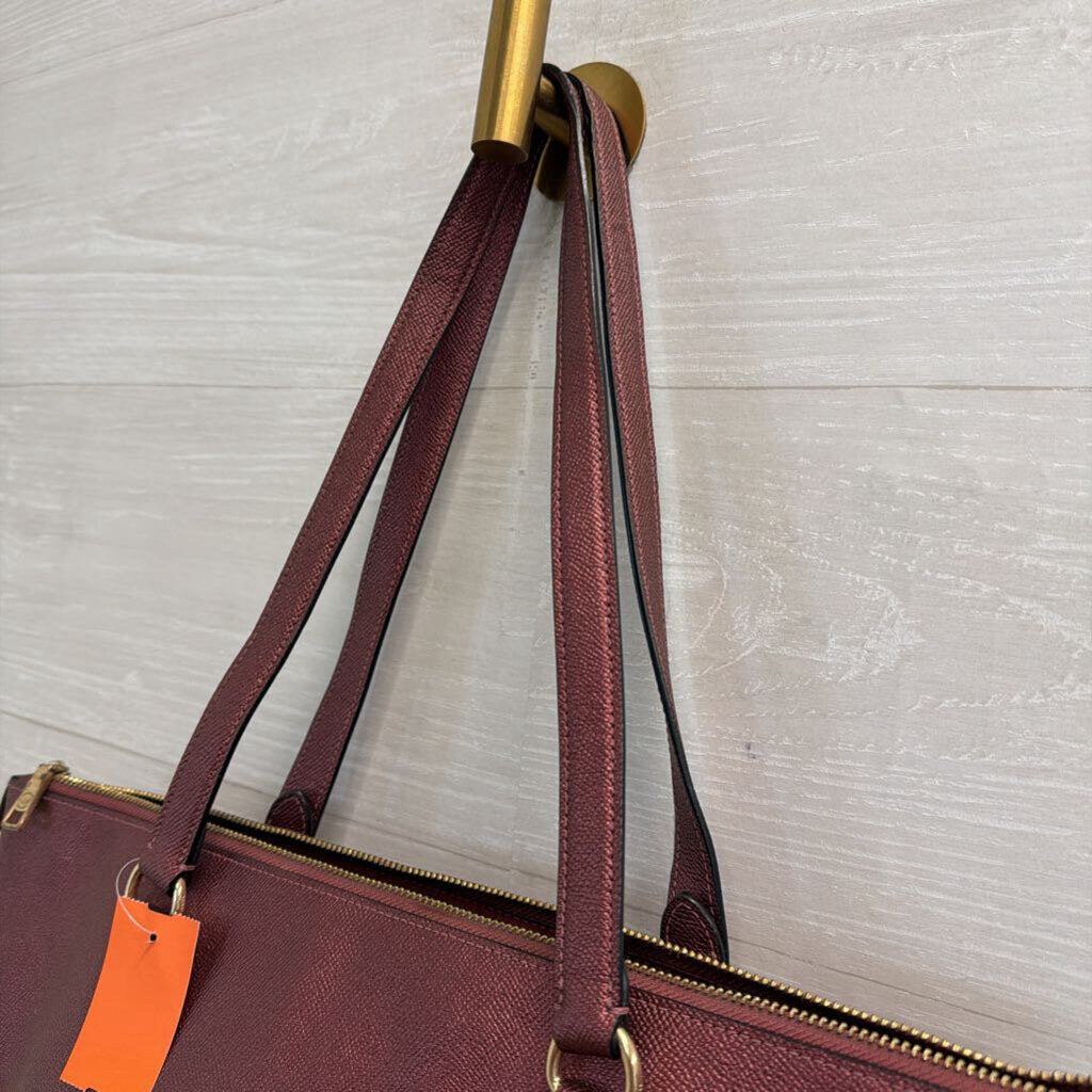 Coach Burgundy Leather Gallery Tote Purse