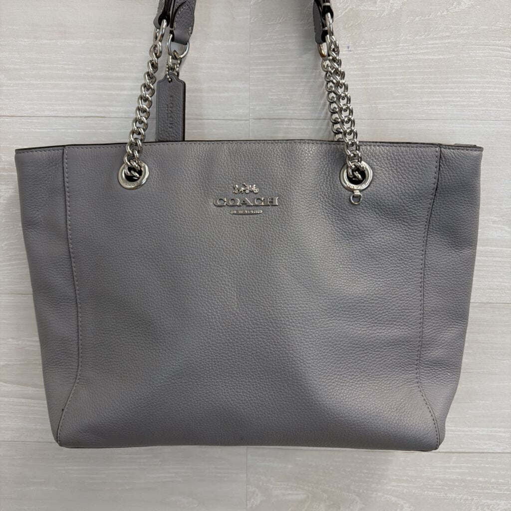 Coach Grey Leather Marlie Tote Purse