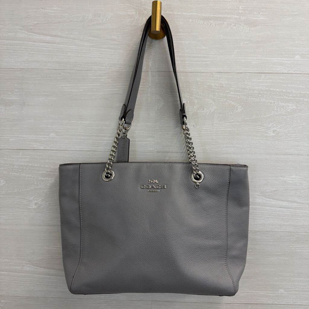 Coach Grey Leather Marlie Tote Purse