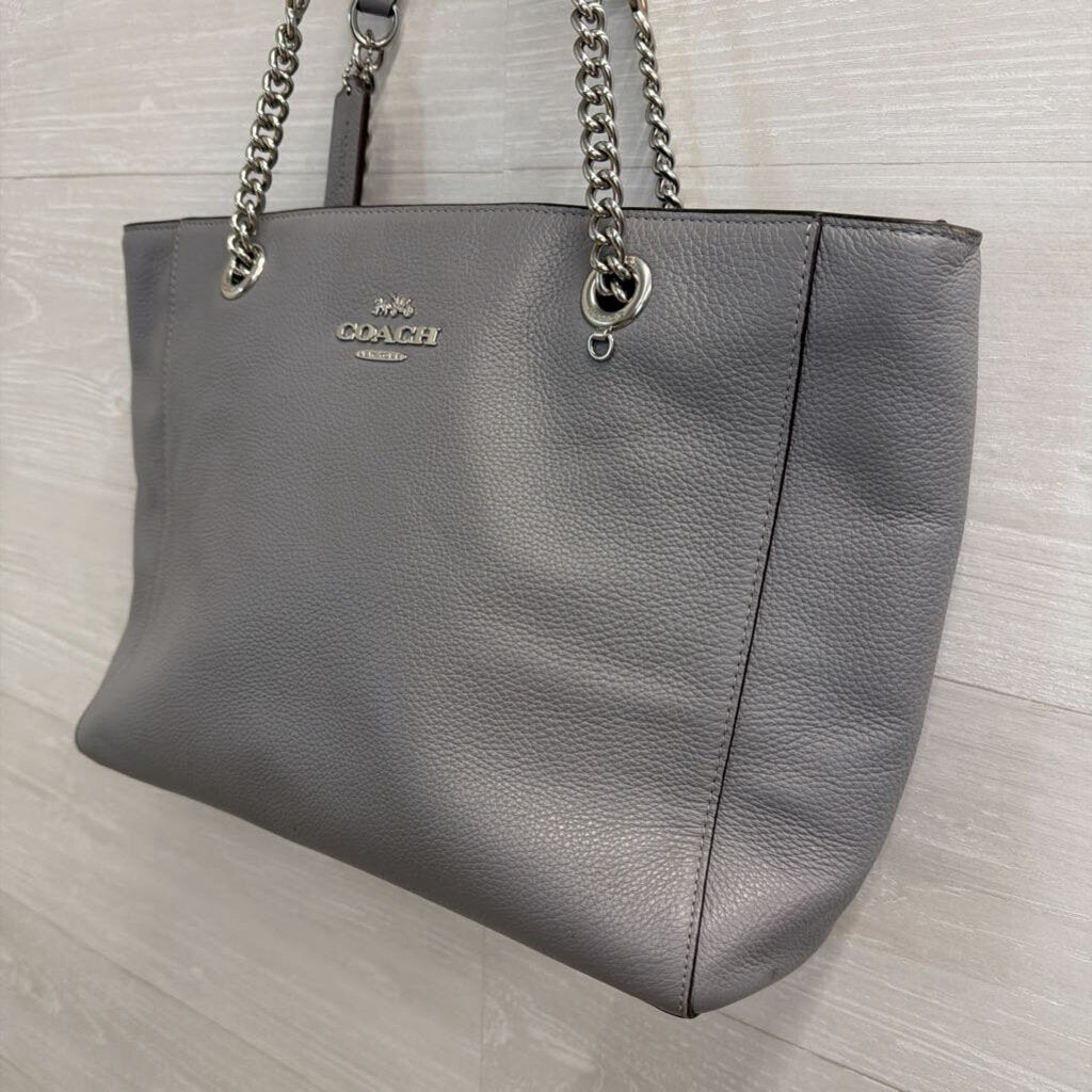Coach Grey Leather Marlie Tote Purse