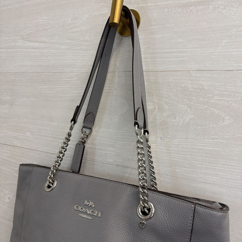 Coach Grey Leather Marlie Tote Purse