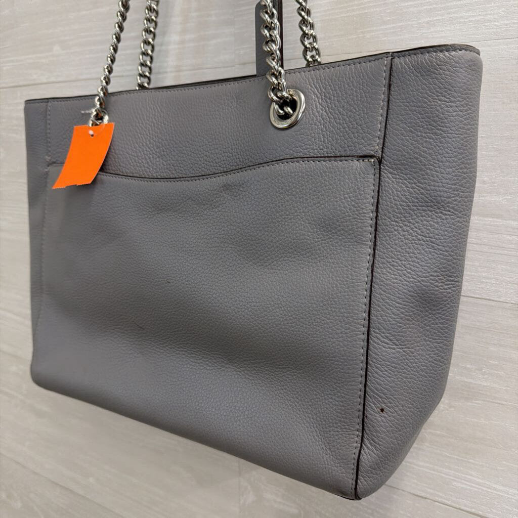 Coach Grey Leather Marlie Tote Purse