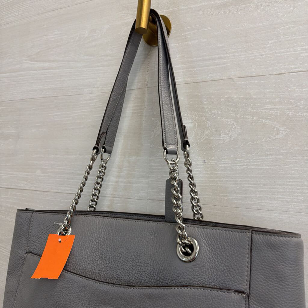 Coach Grey Leather Marlie Tote Purse