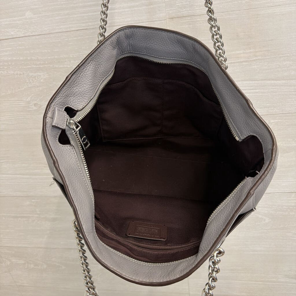 Coach Grey Leather Marlie Tote Purse